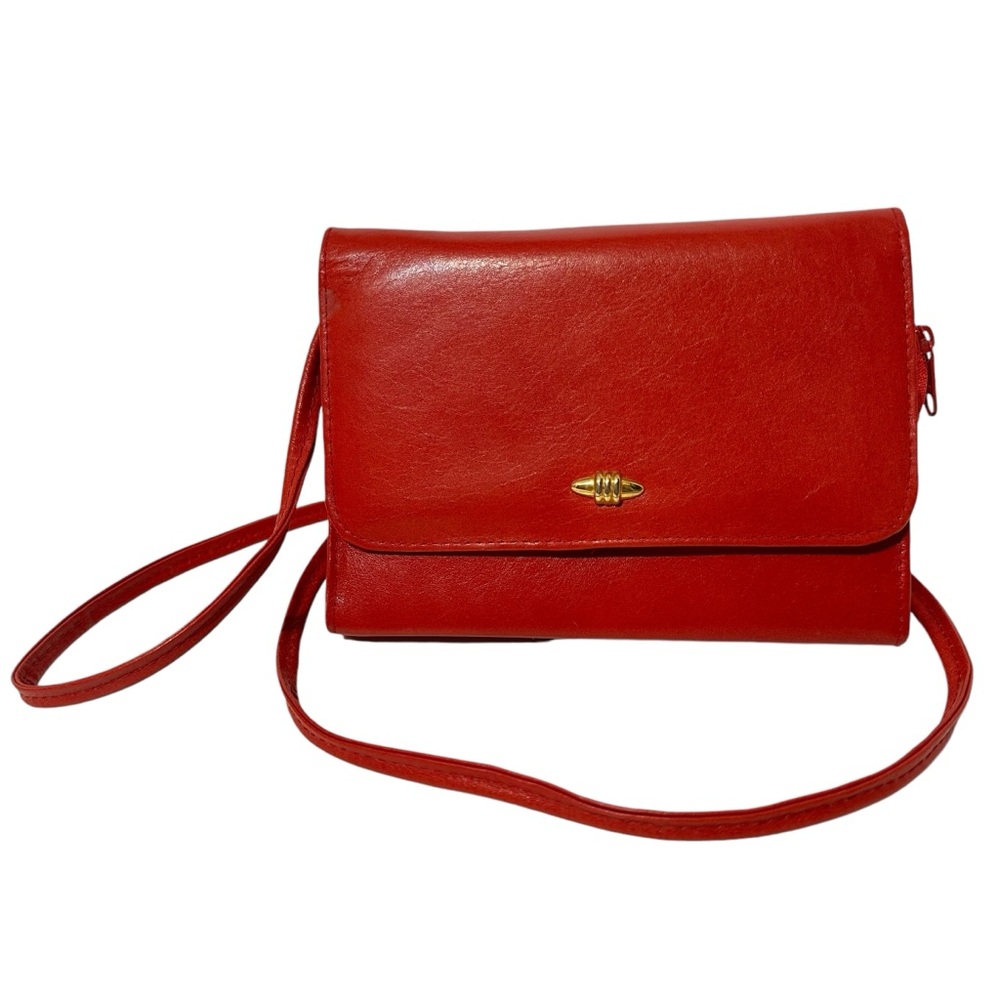 Preston & York Red Leather Mini Crossbody